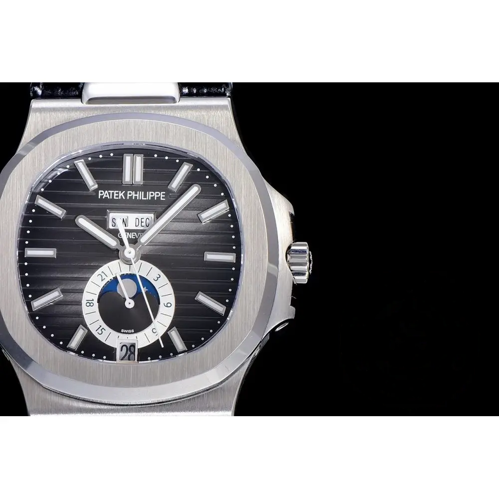 Replica Nautilus 5726A-001 Patek Philippe Annual Calendar, Moon phases. 40.5 mm, Steel, Dark Dial - Image 5